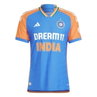 adidas India Cricket T20 International Shirt 2025 pentru adulti albastru portocaliu