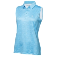 Tricou polo fara maneci Calvin Klein Golf G femei htge albastru alb