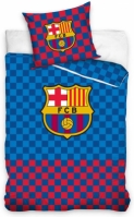 Lenjerie pat fotbal FC Barcelona bumbac 160 x 200
