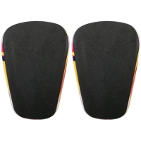 Proskary Comic Shin Pads Football Shin Pads Black-Orange 12x8 cm