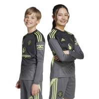 adidas Manchester United Long Sleeve Goalkeeper Shirt 2025 2026 Juniors