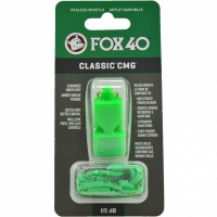 Whistle FOX 40 Classic CMG neon green with a string 9603-1408