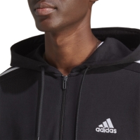 adidas Essentials French Terry 3-Stripes Zip Hoodie Mens