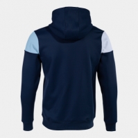 Crew V Zip-up Hoodie Navy Sky Blue
