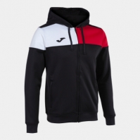 Crew V Zip-up Hoodie Black Red