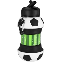 Spokey Silicone Foldable Water Bottle Football 520 ml Cort 941259/943235