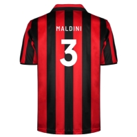 Score Draw Maldini AC Milan Retro Home Shirt 1996 Maldini Adults