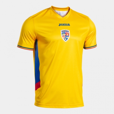 Tricou fotbal Echipa Nationala a Romaniei Replica cu maneca scurta galben Joma