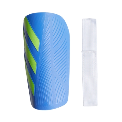 Football shin guards for children adidas Tiro Club blue-lime JM4204