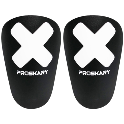 Proskary Venom Shin Pads Football Shin Pads Black 12x8 cm