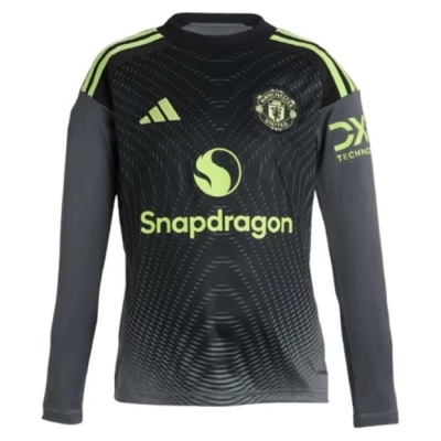 adidas Manchester United Long Sleeve Goalkeeper Shirt 2025 2026 Juniors