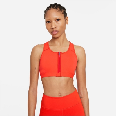 Nike DriFit Swoosh Zip Bra Womens