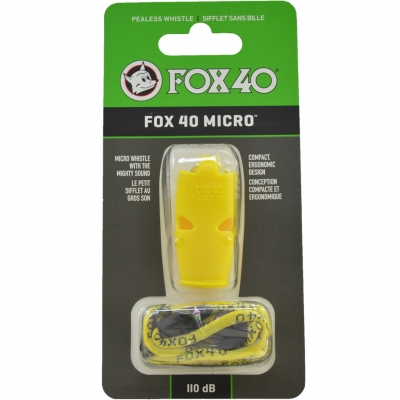 Whistle FOX 40 Micro yellow with a string 9513-0208