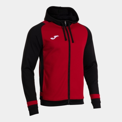 Lider Zip-up Hoodie Red Black