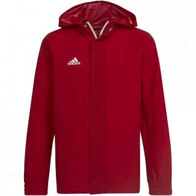 Kurtka dla dzieci adidas Entrada 22 All Weather Jacket czerwona HG6300
