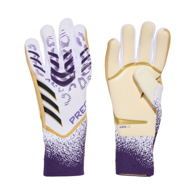 adidas Predator GL Pro goalkeeper gloves white and purple JZ5787