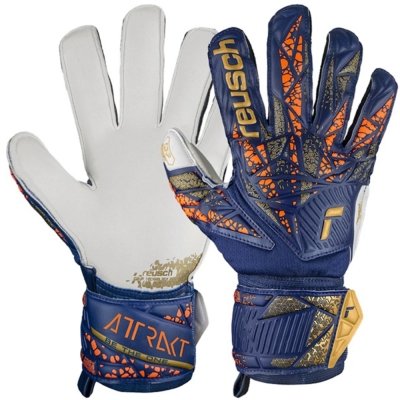 Reusch Attrakt Grip goalkeeper gloves blue 5470815 4410