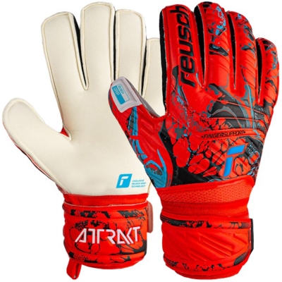 Reusch Attrakt Grip Finger Support goalkeeper gloves red 5370810 3334