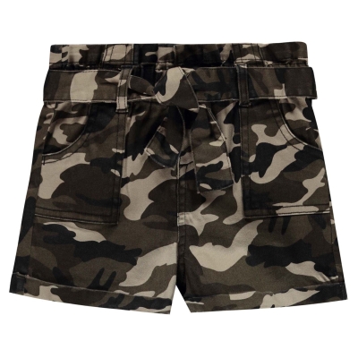 Pantaloni scurti Firetrap Camo de fete Junior