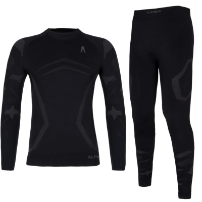 Alpinus Active Idre Set thermal underwear boy's black SI1023