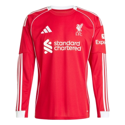 adidas Liverpool Long Sleeve Home Shirt 2025 2026 Adults