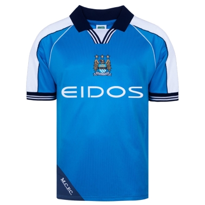 Score Draw Manchester City Retro Home Shirt 2000 Adults