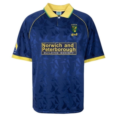 Score Draw Norwich City Retro Away Shirt 1993 Adults
