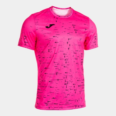 Pro Team Short Sleeve T-shirt Fluor Pink Black