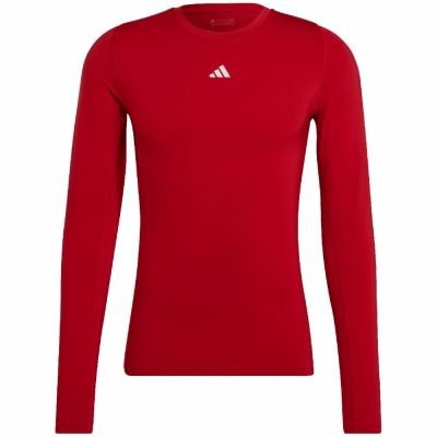 Koszulka m?ska adidas Techfit Aeroready Long Sleeve Tee czerwona HP0639