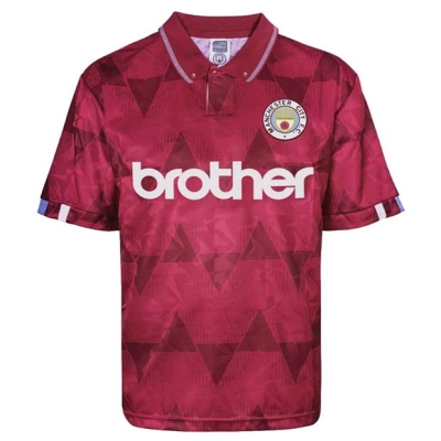 Score Draw Manchester City Retro Away Shirt 89 Mens