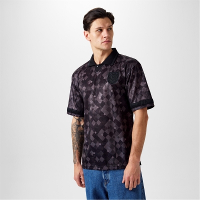 Score Draw England 1990 Black Out Retro Shirt