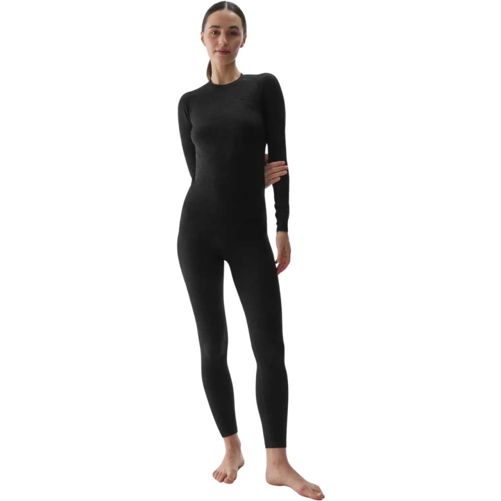 4F F176 women's thermoactive shirt deep black allover 4FWAW24USEAF176 20A