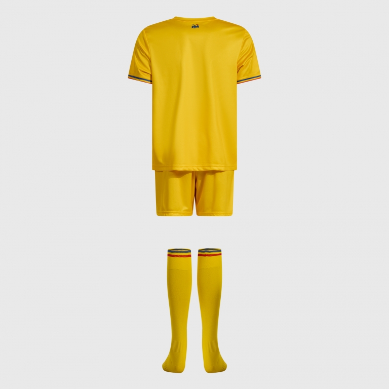 Kit de fotbal cu echipa Nationala a Romaniei galben copii