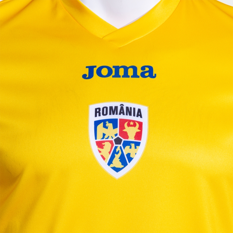 Tricou fotbal Echipa Nationala a Romaniei Replica cu maneca scurta galben Joma