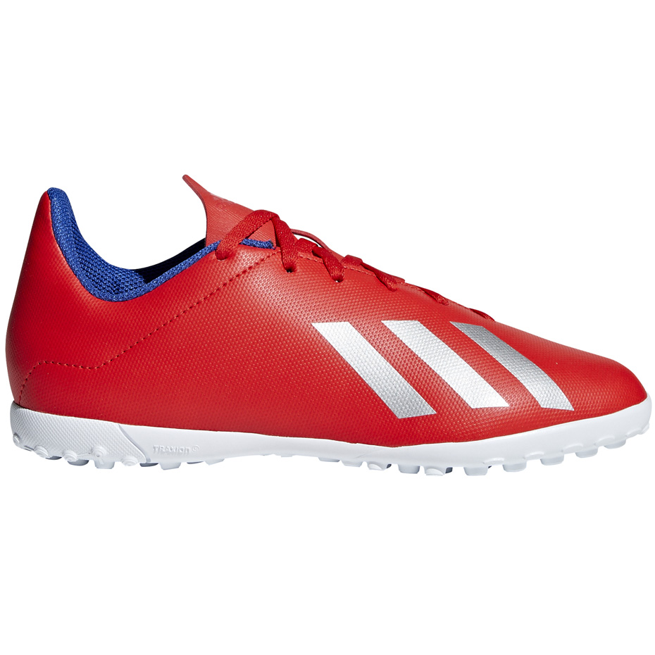 Pantofi sport Football adidas X 18.4 TF JR red BB9417
