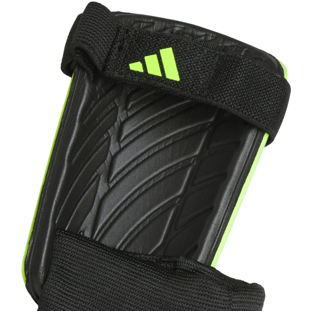 adidas Tiro Match children's football shin guards lime-black IS5603