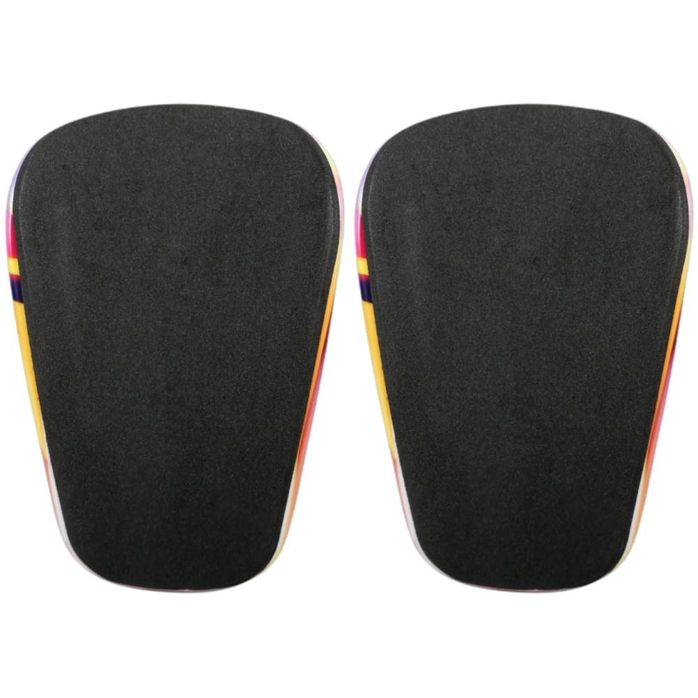 Proskary Comic Shin Pads Football Shin Pads Black-Orange 12x8 cm