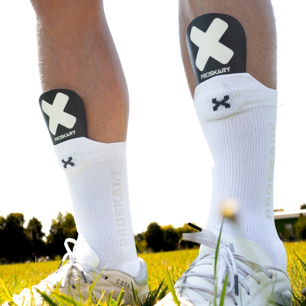 Proskary Venom Shin Pads Football Shin Pads Black 12x8 cm