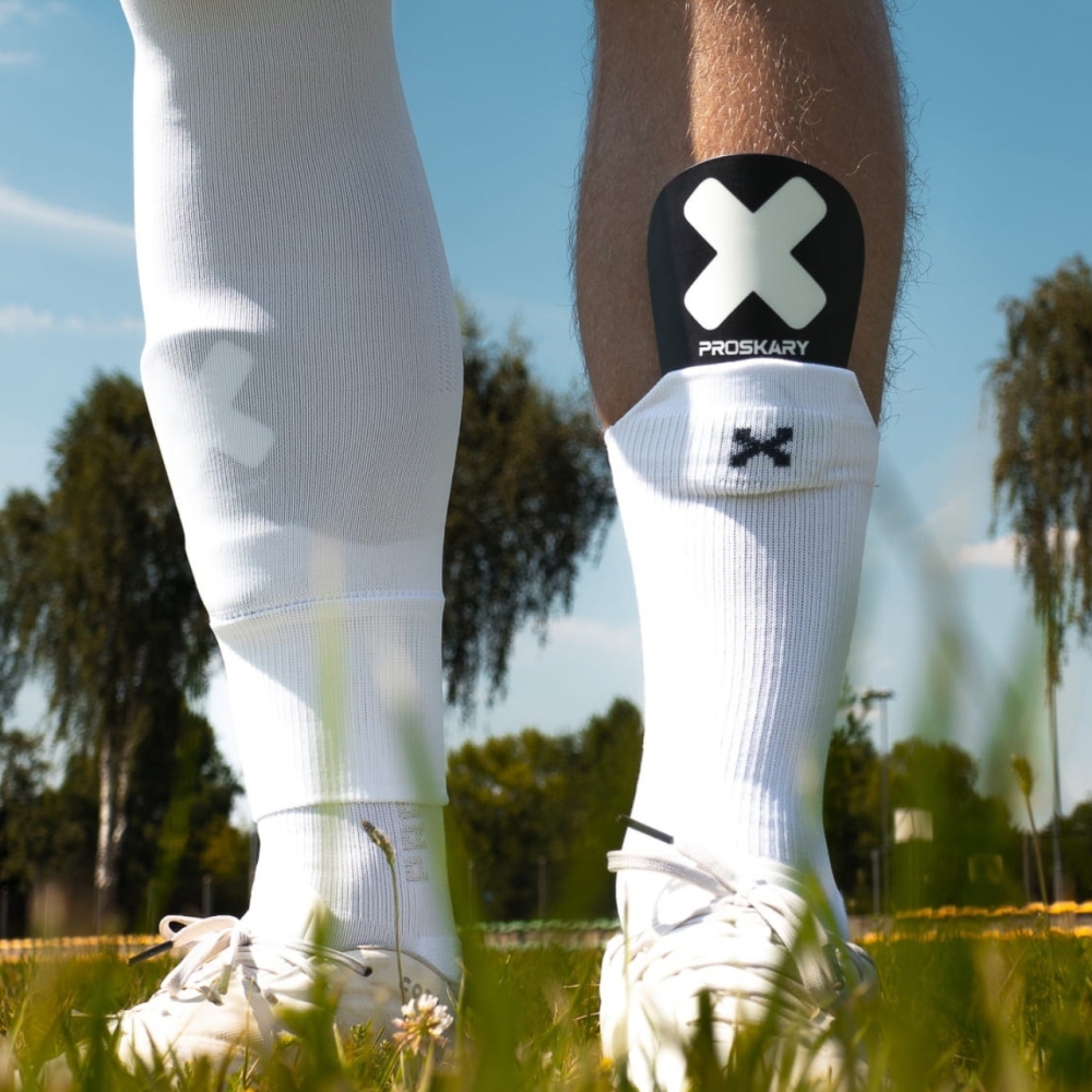 Proskary Venom Shin Pads Football Shin Pads Black 12x8 cm