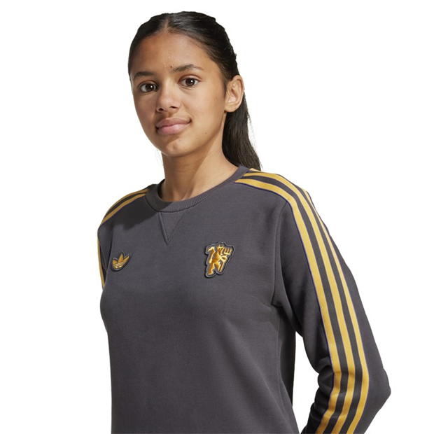 adidas Manchester United Icons Crew Sweater Juniors