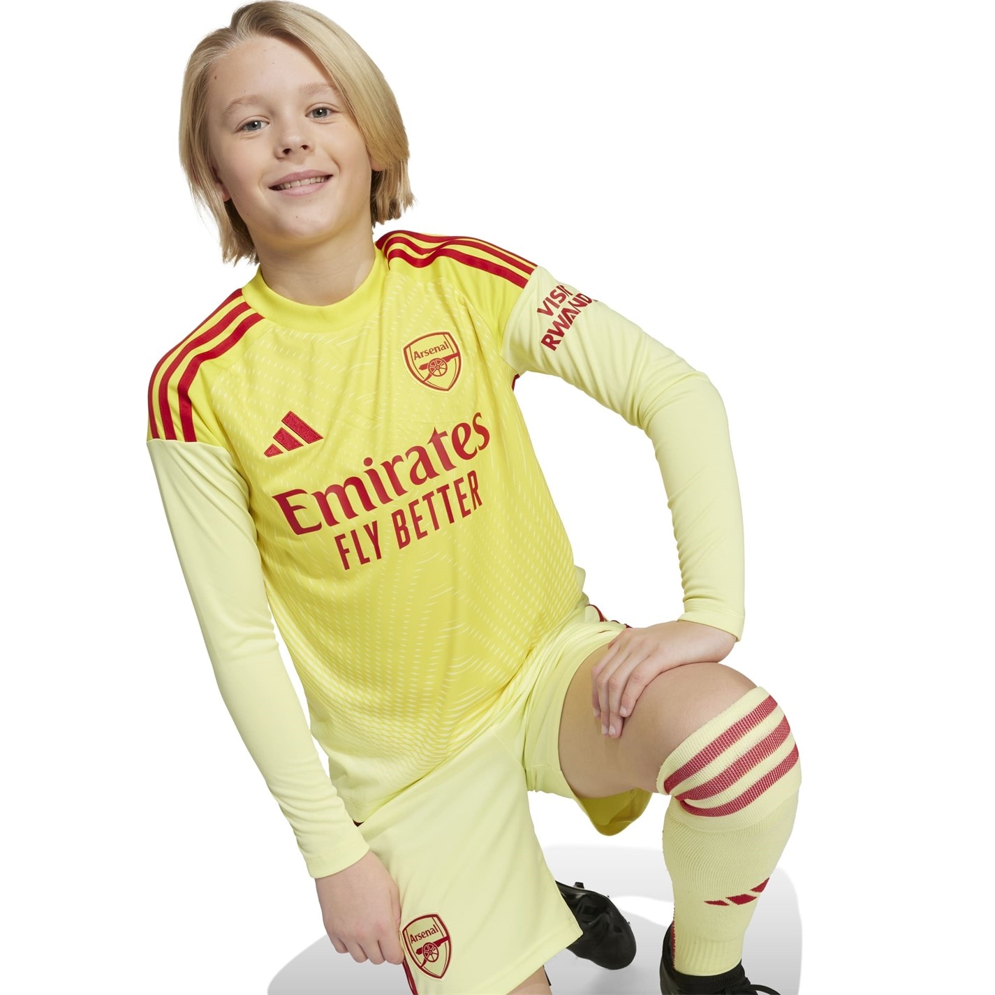 adidas Arsenal Long Sleeve Goalkeeper Shirt 2025 2026 Juniors