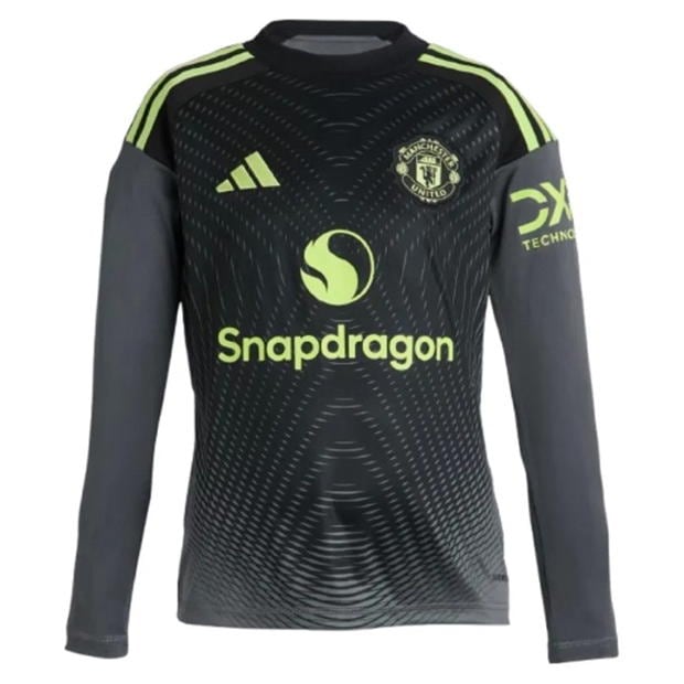 adidas Manchester United Long Sleeve Goalkeeper Shirt 2025 2026 Juniors
