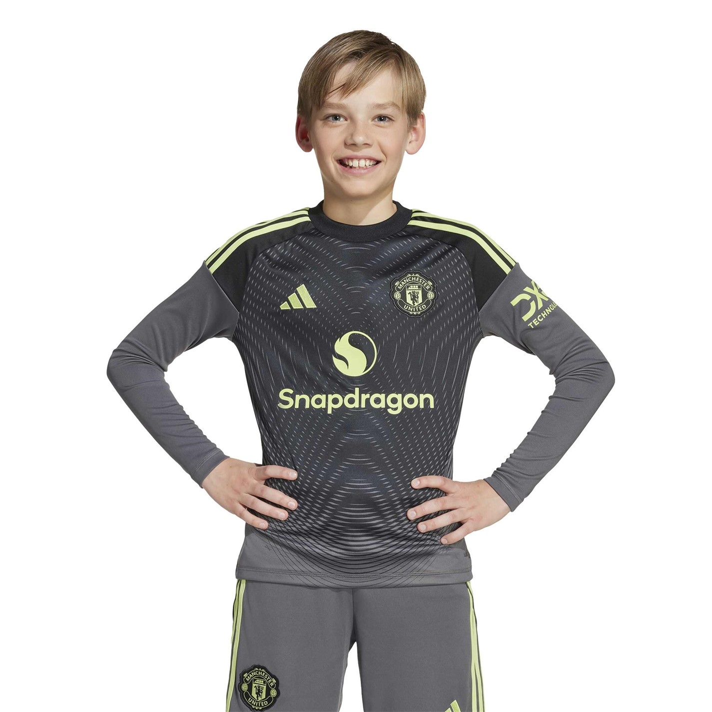 adidas Manchester United Long Sleeve Goalkeeper Shirt 2025 2026 Juniors