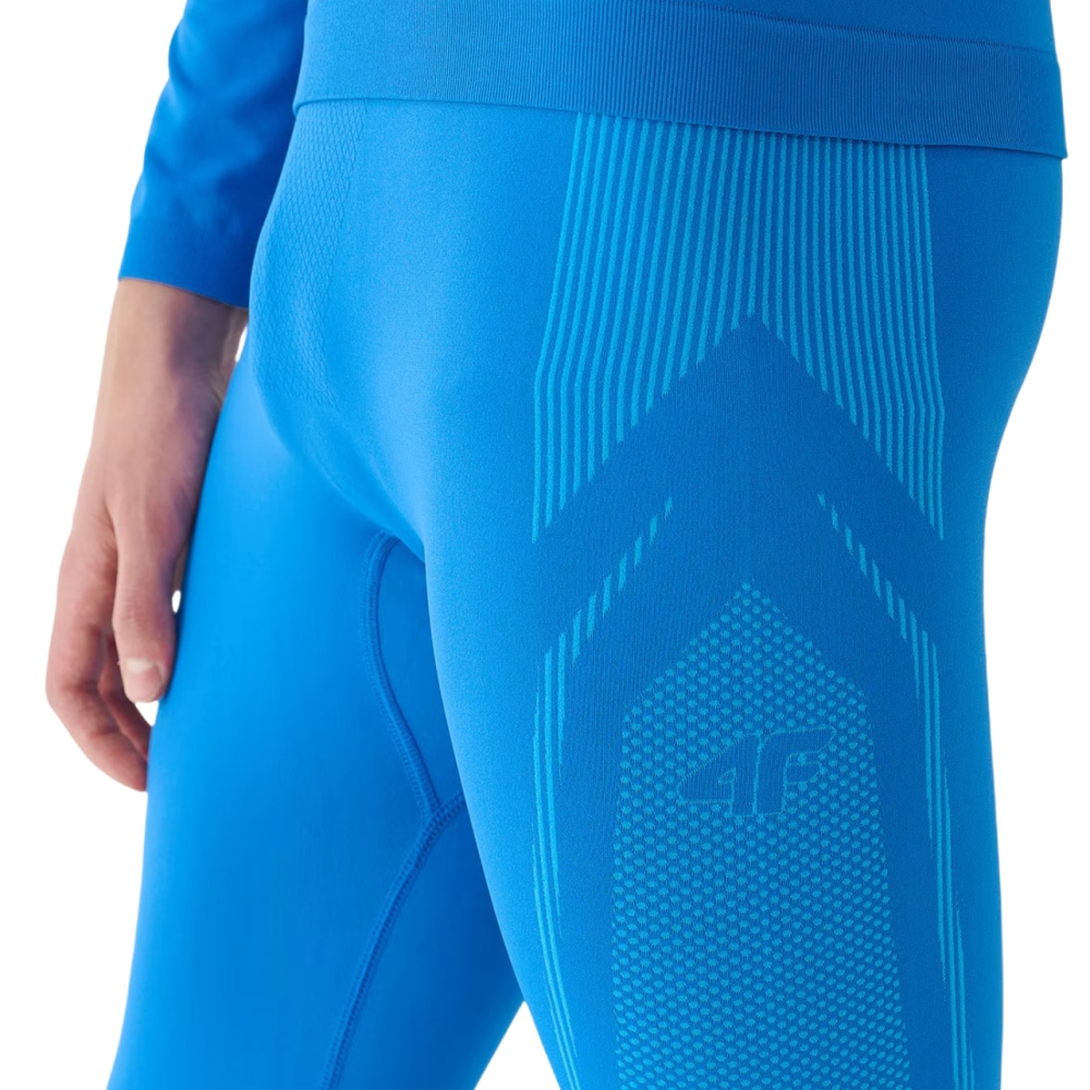 Men's thermoactive leggings 4F M166 blue 4FWAW24USEAM166 33S