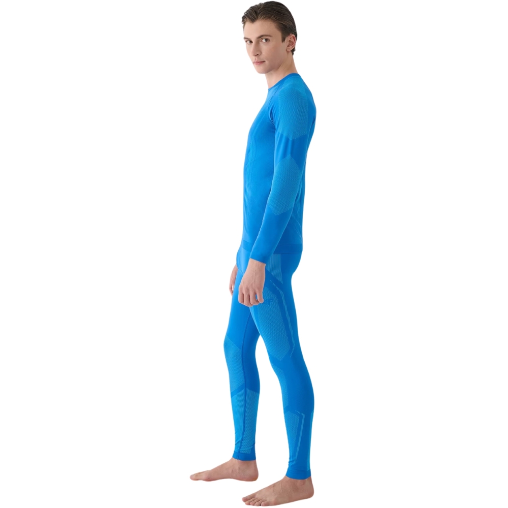 Men's thermoactive leggings 4F M166 blue 4FWAW24USEAM166 33S
