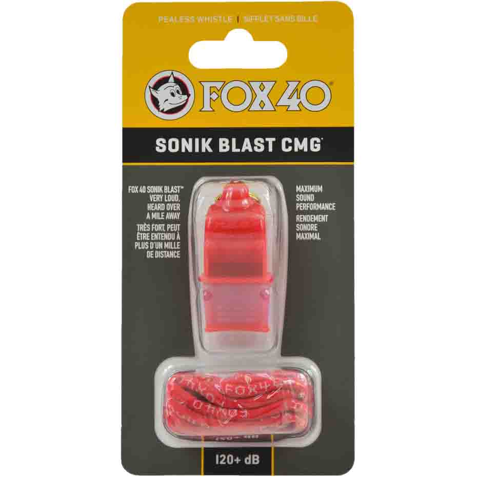 Whistle FOX 40 Sonik Blast CMG red with string 9203-0108