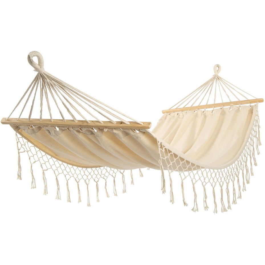 Hammock with frie? with brush for 1 person 200x100cm Maiami nature white 1031200 Royokamp