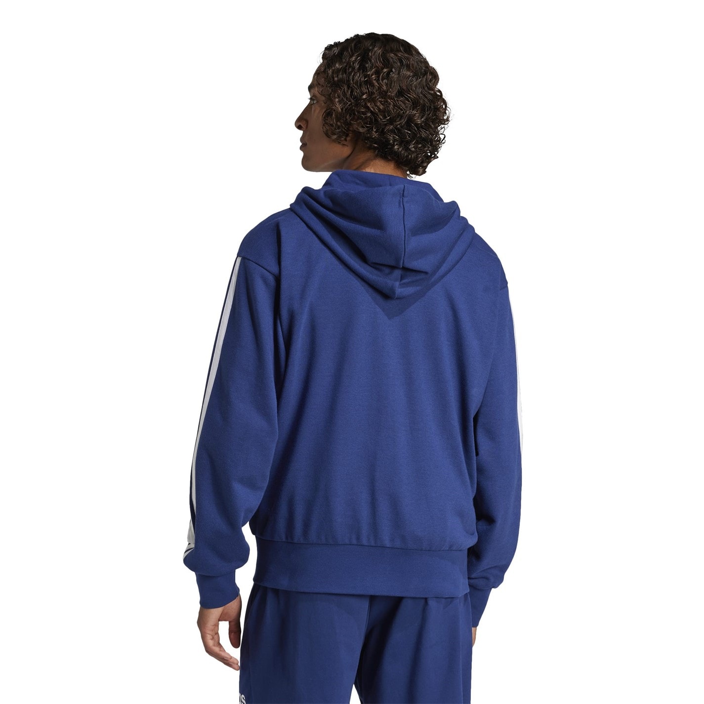 adidas Essentials French Terry 3-Stripes Zip Hoodie Mens