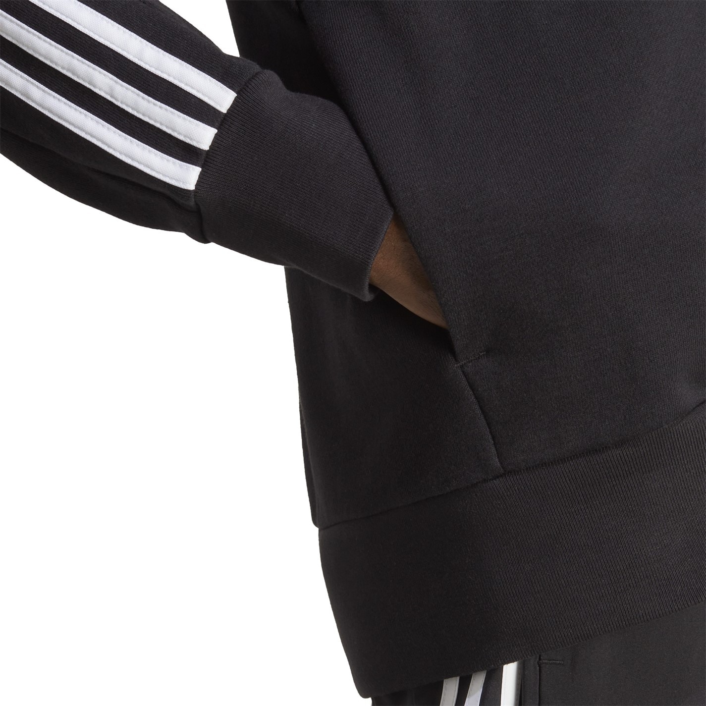 adidas Essentials French Terry 3-Stripes Zip Hoodie Mens