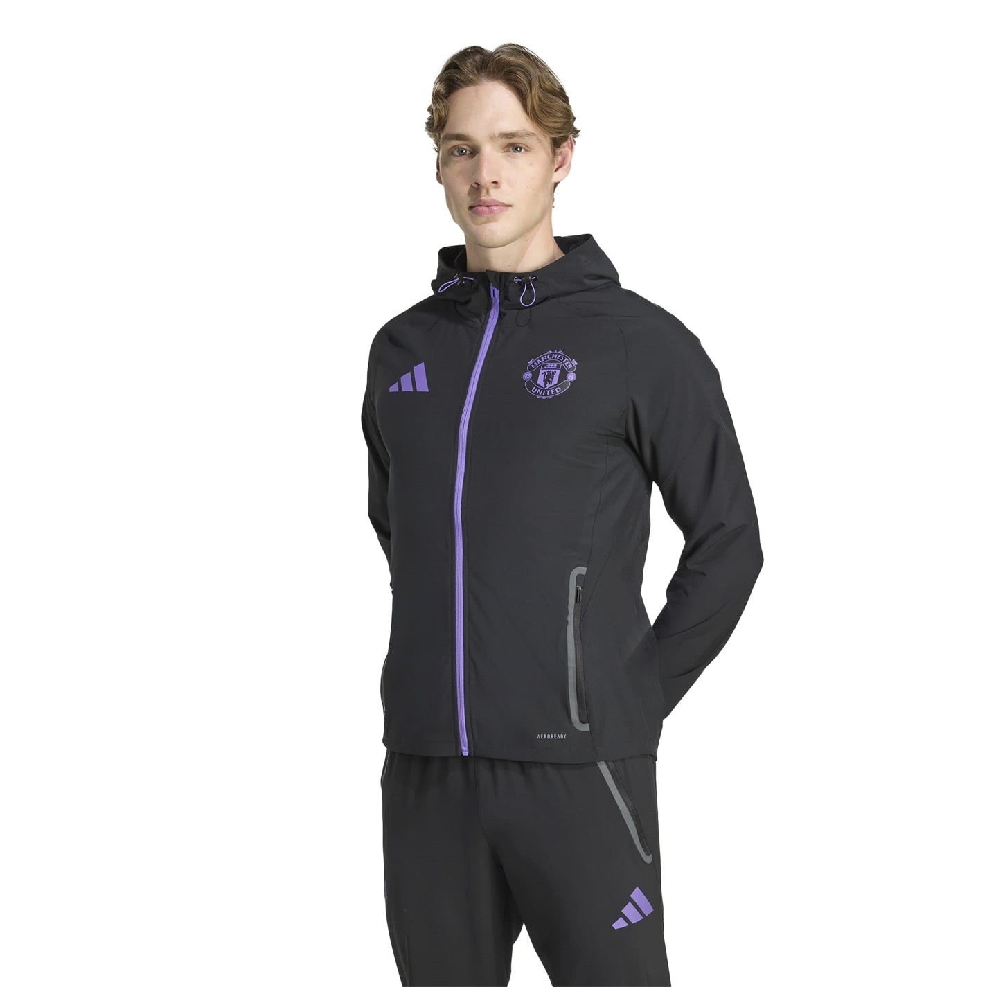 adidas Manchester United Travel Jacket 2025 2026 Mens